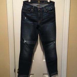 7 for All Mankind skinny step-hem jeans
